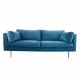 VENTURE DESIGN Boom 3 pers. sofa - bl polyester og metal