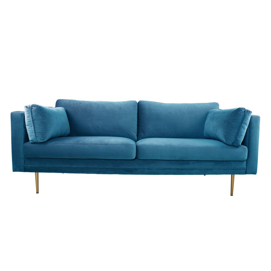 VENTURE DESIGN Boom 3 pers. sofa - bl polyester og metal