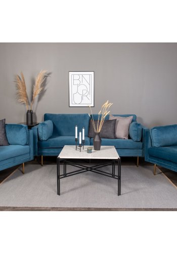 VENTURE DESIGN Boom lnestol, m. armln - bl polyester og metal