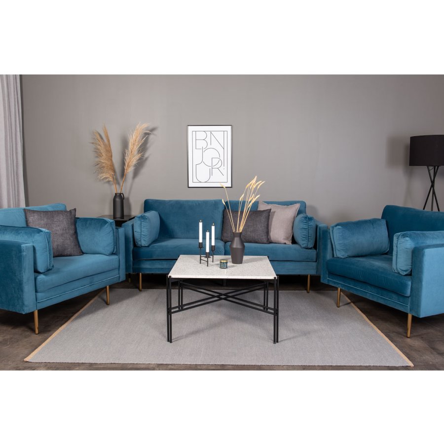 VENTURE DESIGN Boom lnestol, m. armln - bl polyester og metal