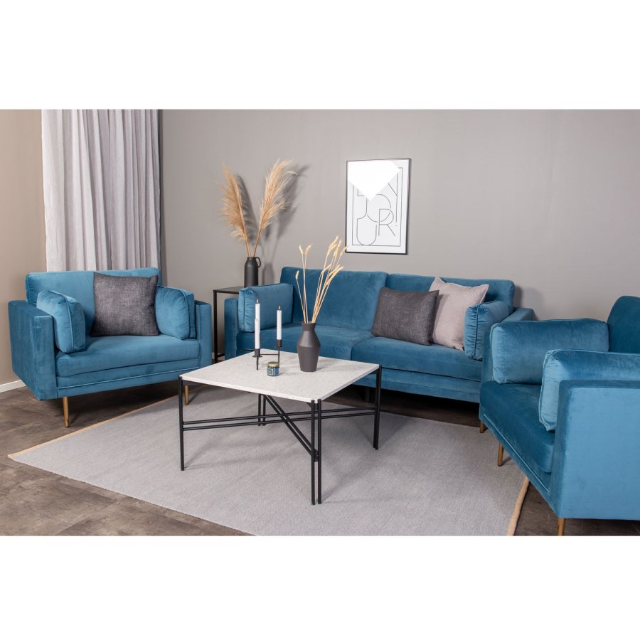 VENTURE DESIGN Boom lnestol, m. armln - bl polyester og metal