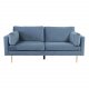VENTURE DESIGN Boom 3 pers. sofa - bl polyester og metal
