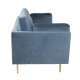 VENTURE DESIGN Boom 3 pers. sofa - bl polyester og metal
