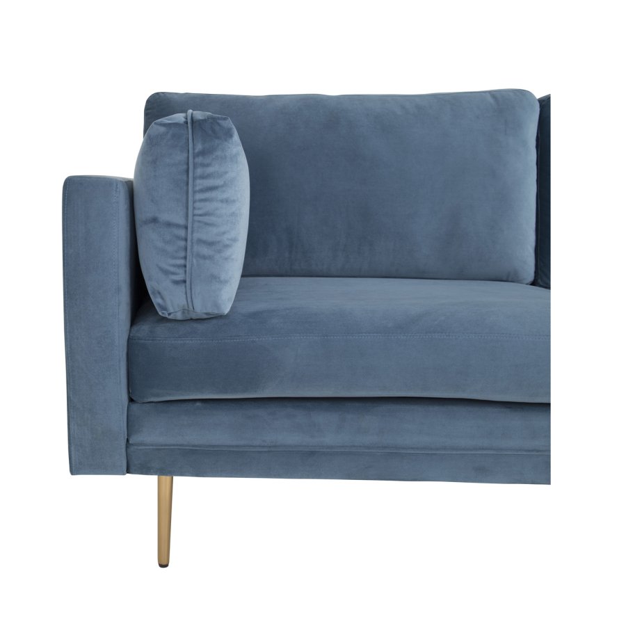 VENTURE DESIGN Boom 3 pers. sofa - bl polyester og metal