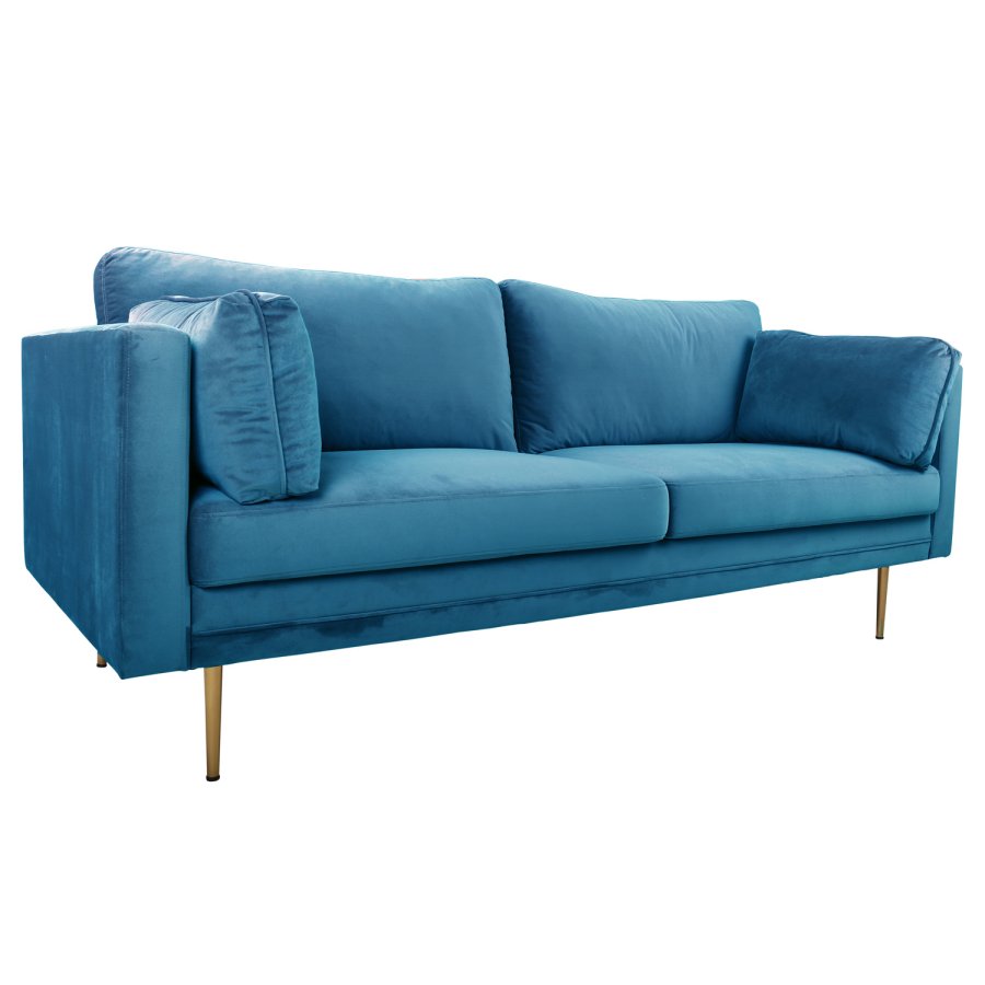 VENTURE DESIGN Boom 3 pers. sofa - bl polyester og metal