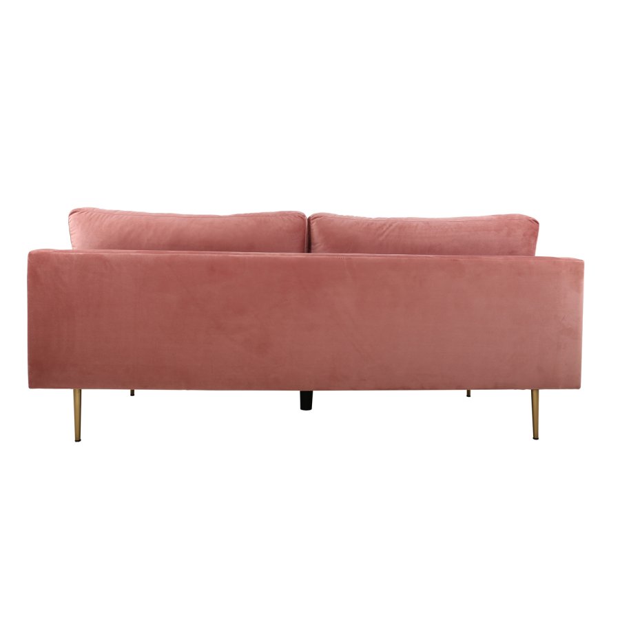 VENTURE DESIGN Boom 3 pers. sofa - rosa polyester og metal