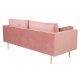 VENTURE DESIGN Boom 3 pers. sofa - rosa polyester og metal