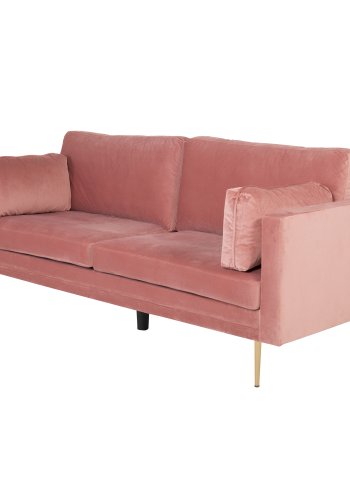 VENTURE DESIGN Boom 3 pers. sofa - rosa polyester og metal