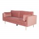 VENTURE DESIGN Boom 3 pers. sofa - rosa polyester og metal