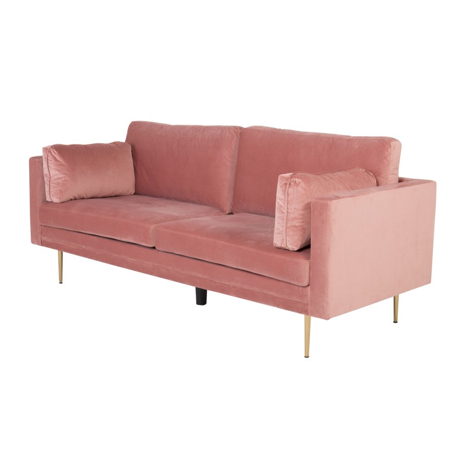 VENTURE DESIGN Boom 3 pers. sofa - rosa polyester og metal