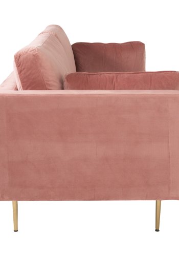 VENTURE DESIGN Boom 3 pers. sofa - rosa polyester og metal