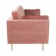 VENTURE DESIGN Boom 3 pers. sofa - rosa polyester og metal