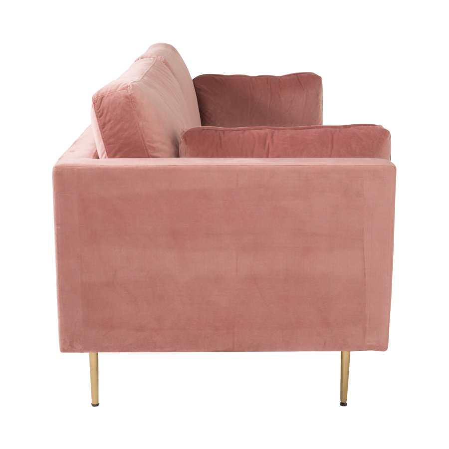 VENTURE DESIGN Boom 3 pers. sofa - rosa polyester og metal