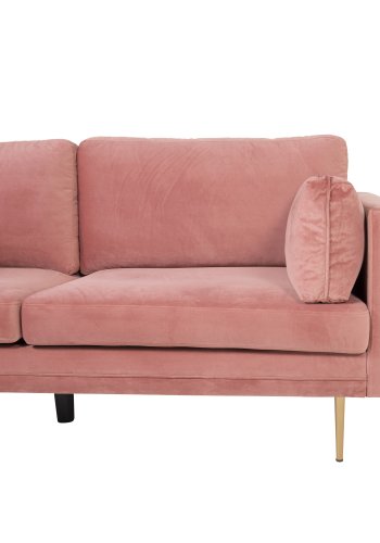 VENTURE DESIGN Boom 3 pers. sofa - rosa polyester og metal