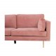 VENTURE DESIGN Boom 3 pers. sofa - rosa polyester og metal