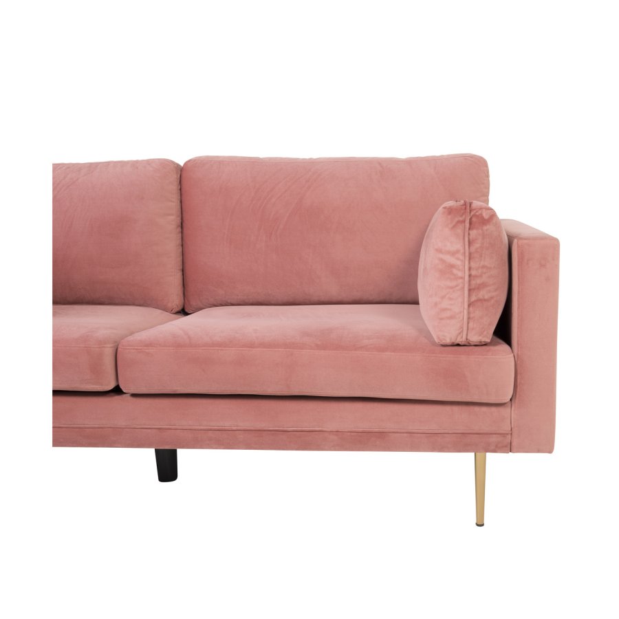 VENTURE DESIGN Boom 3 pers. sofa - rosa polyester og metal