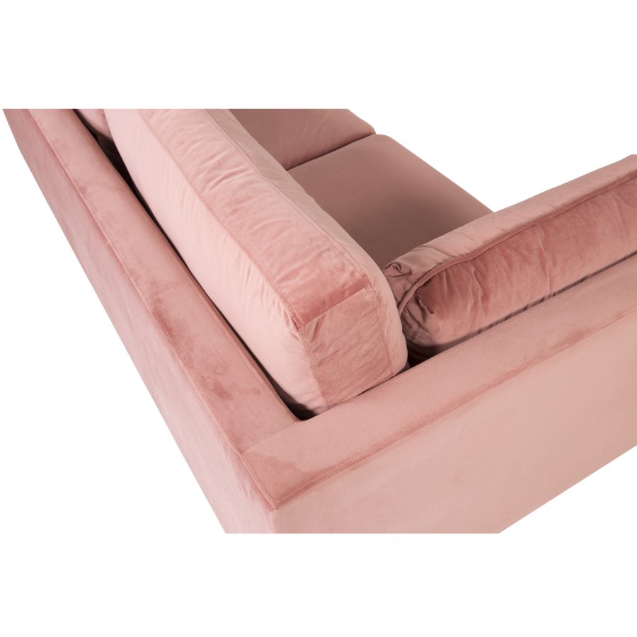 VENTURE DESIGN Boom 3 pers. sofa - rosa polyester og metal