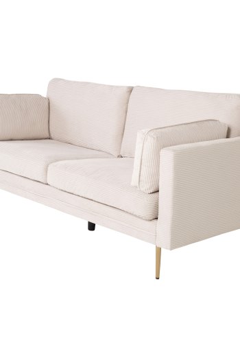 VENTURE DESIGN Boom 3 pers. sofa - beige polyester og metal