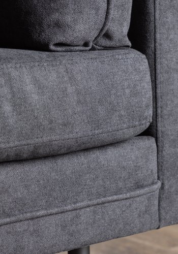 VENTURE DESIGN Boom lnestol, m. armln - sort polyester stof og stl