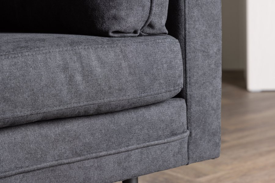 VENTURE DESIGN Boom lnestol, m. armln - sort polyester stof og stl