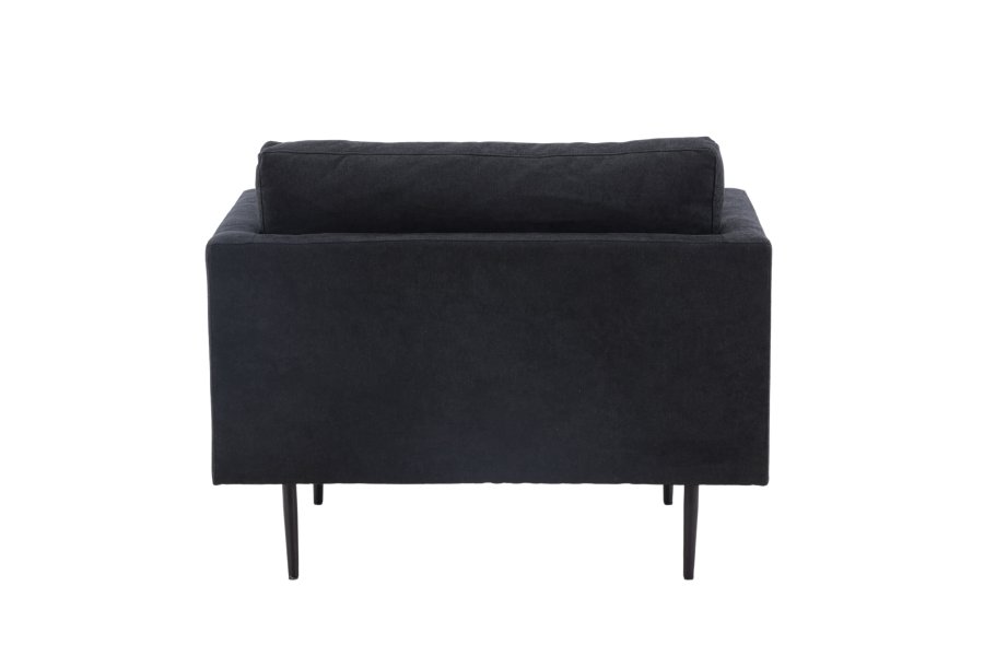 VENTURE DESIGN Boom lnestol, m. armln - sort polyester stof og stl