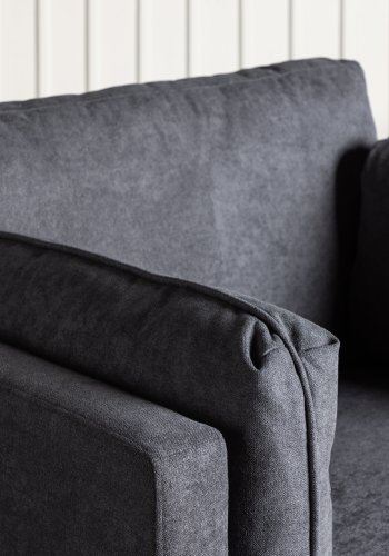 VENTURE DESIGN Boom lnestol, m. armln - sort polyester stof og stl