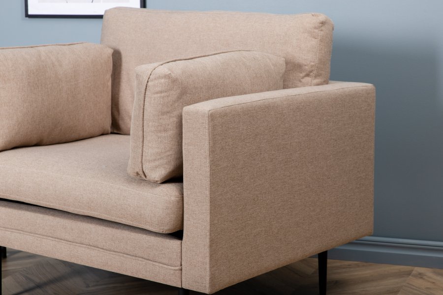 VENTURE DESIGN Boom lnestol - brun polyester og sort stl