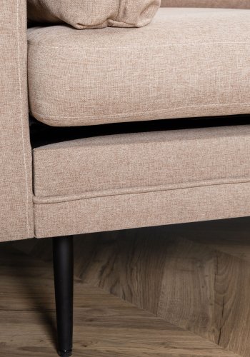 VENTURE DESIGN Boom lnestol - brun polyester og sort stl