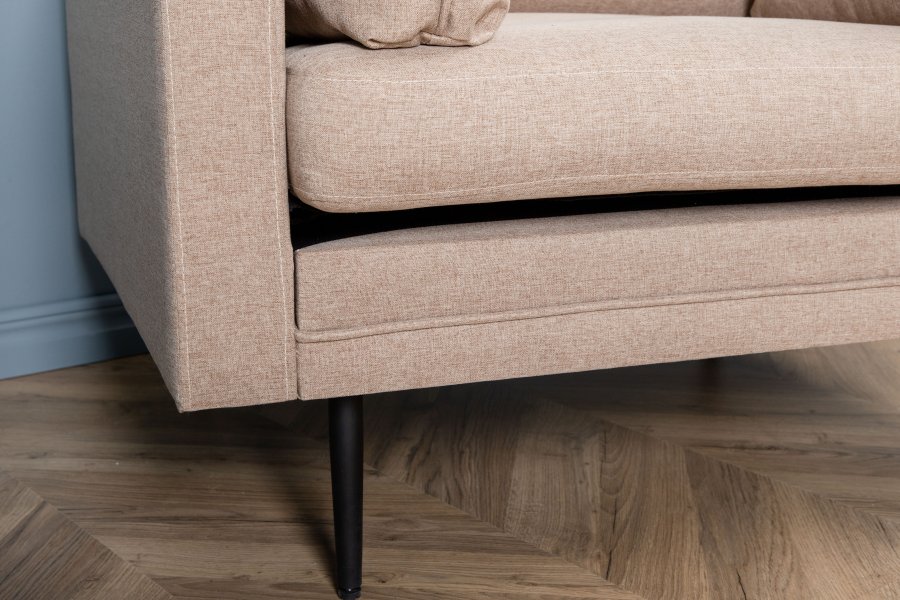 VENTURE DESIGN Boom lnestol - brun polyester og sort stl