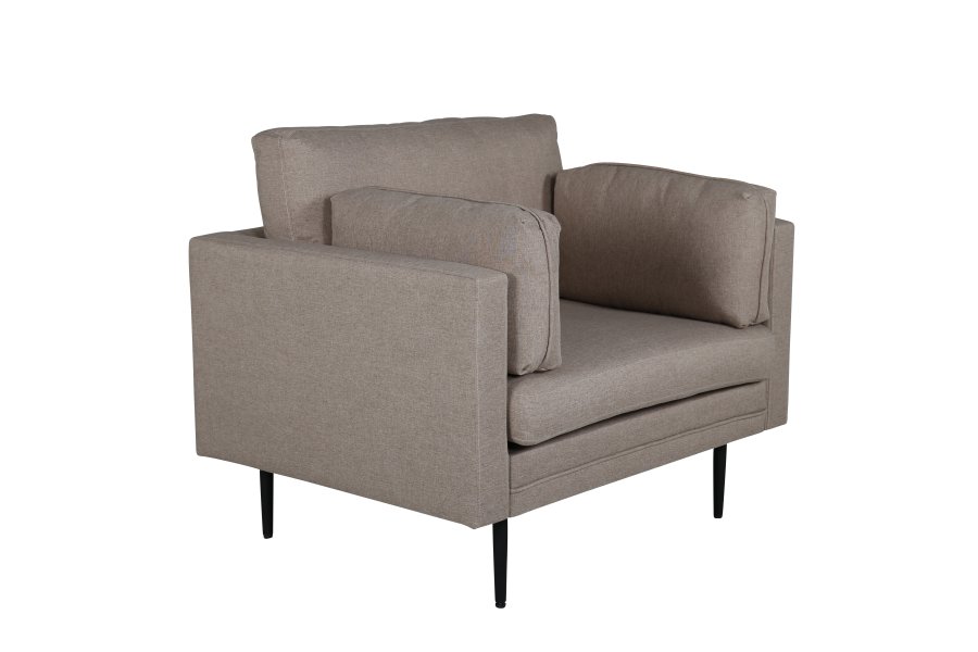 VENTURE DESIGN Boom lnestol - brun polyester og sort stl