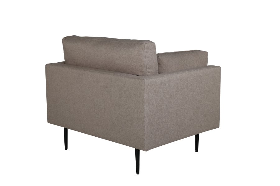 VENTURE DESIGN Boom lnestol - brun polyester og sort stl