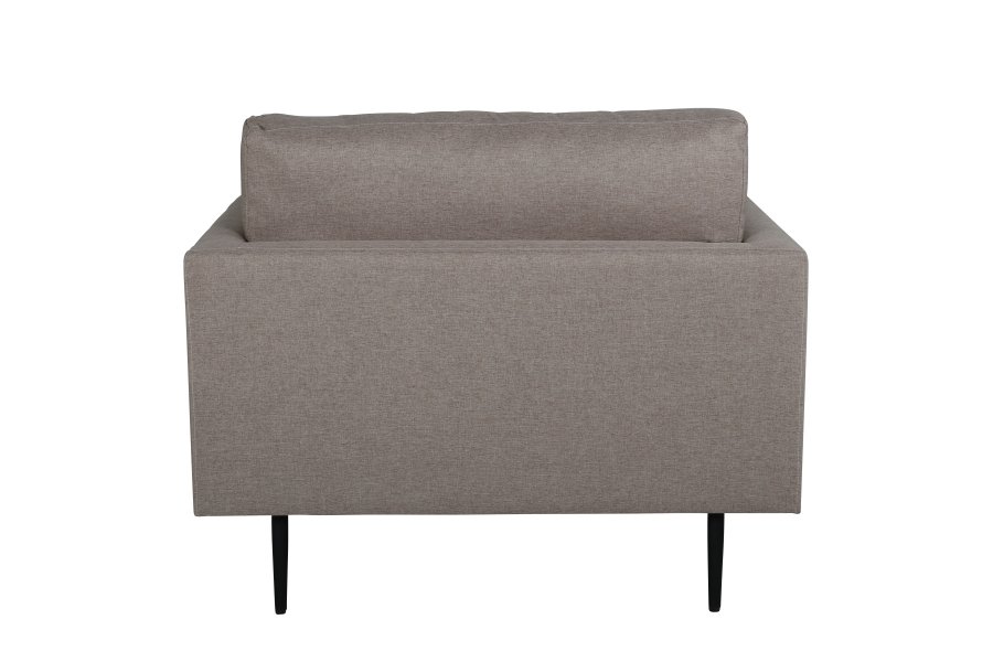 VENTURE DESIGN Boom lnestol - brun polyester og sort stl