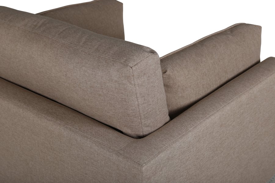 VENTURE DESIGN Boom lnestol - brun polyester og sort stl