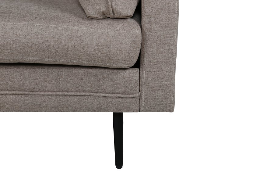 VENTURE DESIGN Boom lnestol - brun polyester og sort stl