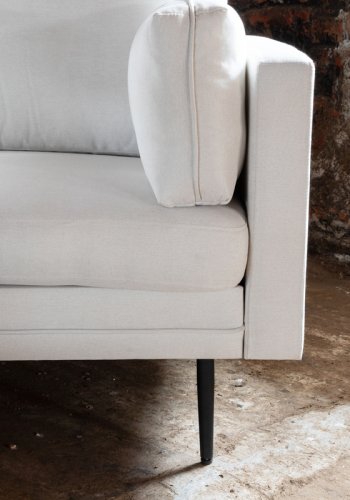 VENTURE DESIGN Boom lnestol - lys beige polyester og sort stl