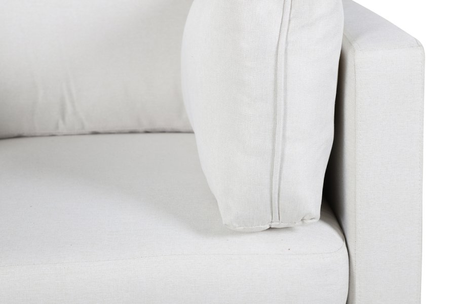 VENTURE DESIGN Boom lnestol - lys beige polyester og sort stl