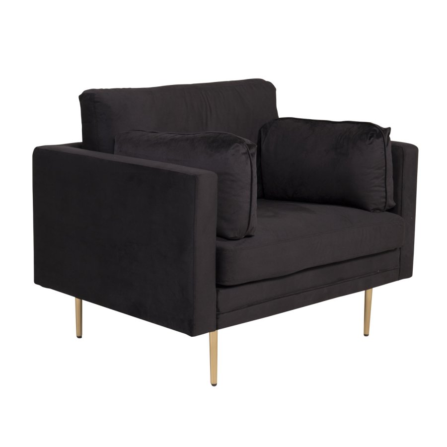 VENTURE DESIGN Boom lnestol, m. armln - sort polyester og metal og metal