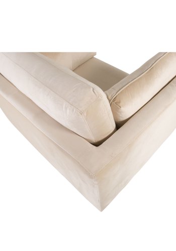 VENTURE DESIGN Boom lnestol, m. armln - creme stof og metal