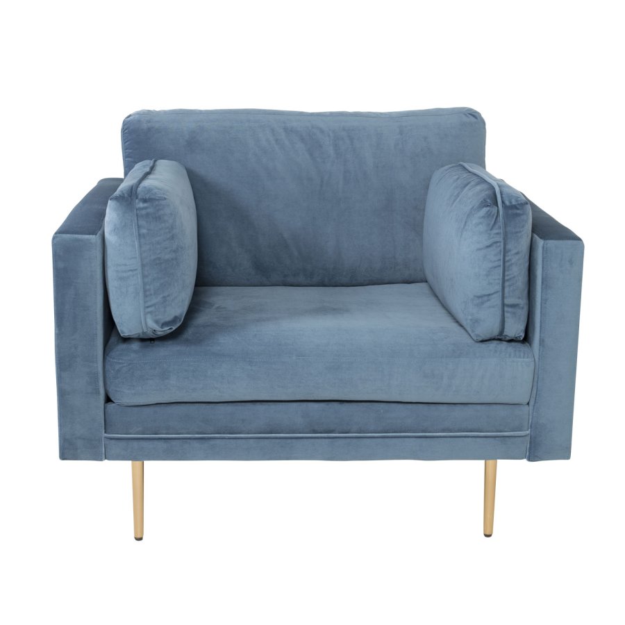 VENTURE DESIGN Boom lnestol, m. armln - bl polyester og metal