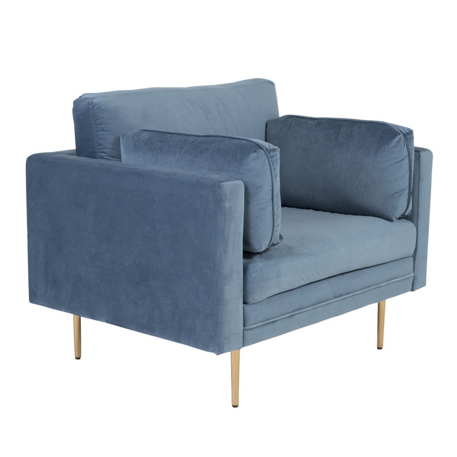 VENTURE DESIGN Boom lnestol, m. armln - bl polyester og metal