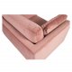 VENTURE DESIGN Boom lnestol, m. armln - rosa polyester og metal