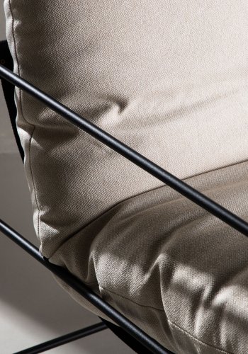 VENTURE DESIGN Sedalia lnestol - hvid linned og sort stl