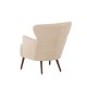 VENTURE DESIGN Lincoln lnestol - beige bouclè stof og valnd stl