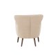 VENTURE DESIGN Lincoln lnestol - beige bouclè stof og valnd stl