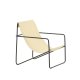 VENTURE DESIGN Vernon lnestol - beige hr/polyester og sort stl