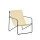 VENTURE DESIGN Vernon lnestol - beige hr/polyester og sort stl