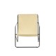 VENTURE DESIGN Vernon lnestol - beige hr/polyester og sort stl