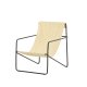 VENTURE DESIGN Vernon lnestol - beige hr/polyester og sort stl