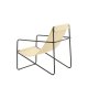 VENTURE DESIGN Vernon lnestol - beige hr/polyester og sort stl