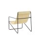 VENTURE DESIGN Vernon lnestol - beige hr/polyester og sort stl